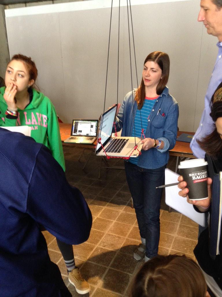 For when you have a laptop, a tree, and no desk