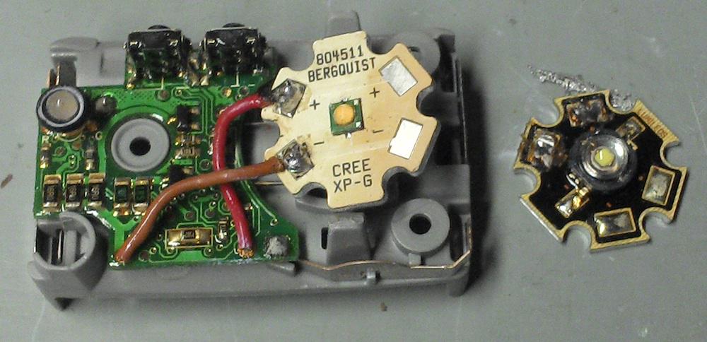RWheatcroftElec's tweet image. TikkaXP new Cree LED &amp;amp; Yes I cooked the heat sink a tad, but I was not going to try again! #Lightengineering
