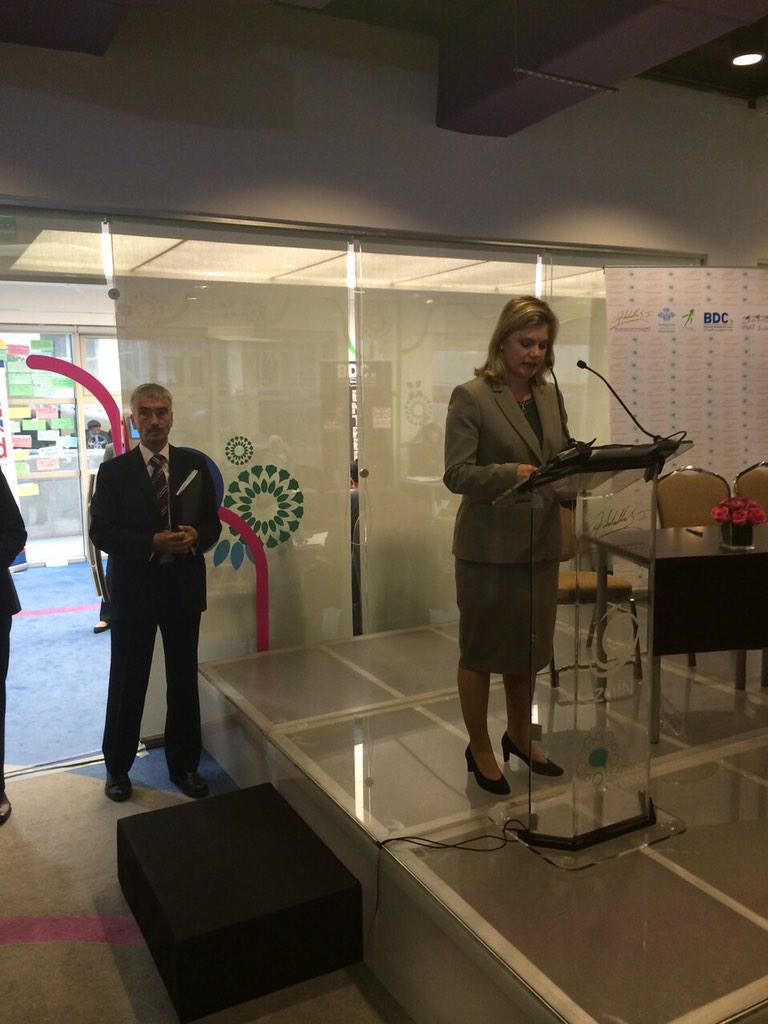 UKinJordan's tweet photo. From today's event,@JustineGreening :Great to meet many young Jordanians who are #Jordan's economic future #EmployJo http://t.co/94dT7oQ7tN