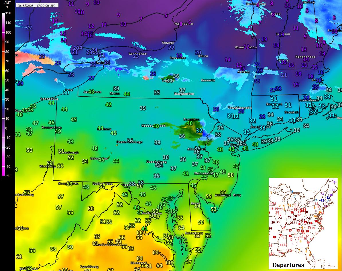 Weather in Connecticut (Waterbury, Danbury, Milford registering