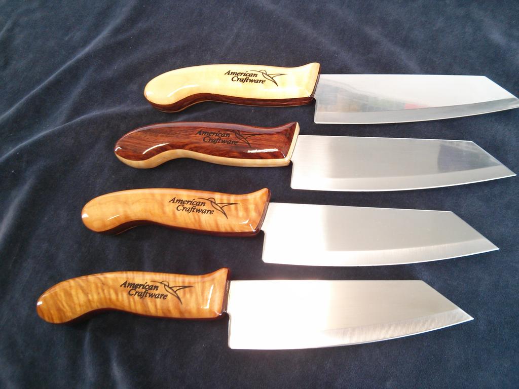 AmCraftware's tweet image. My custom kitchen knives.  On Etsy, and on AmericanCraftware.com.  These are even more stunning in person.