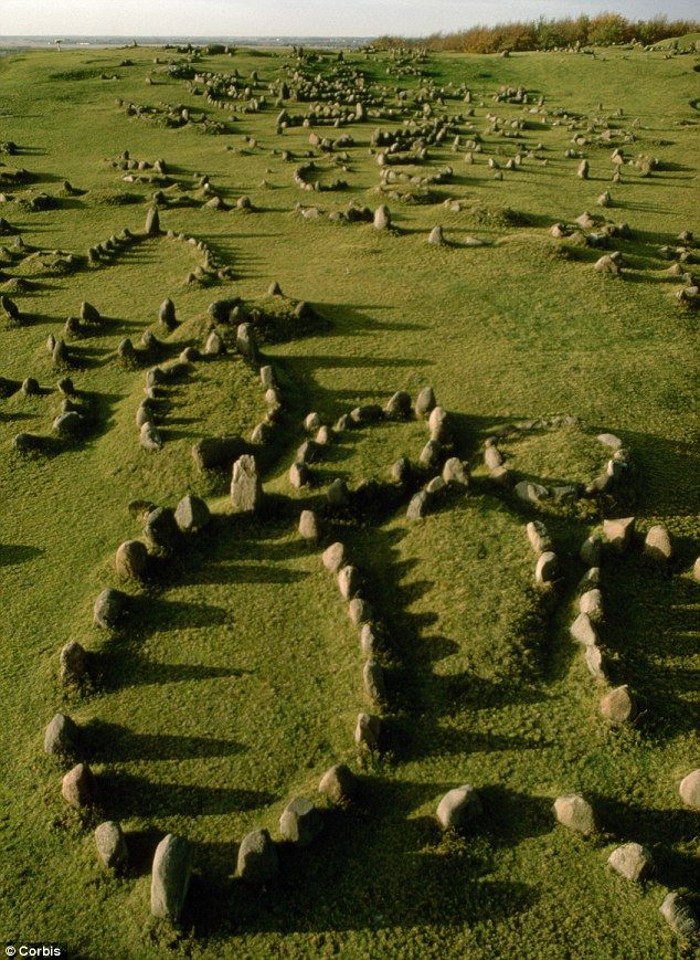 iRepostReddit's tweet photo. Title - Viking burial mounds in Denmark. Score - 3400. r/pics http://t.co/Bssefg3n4O