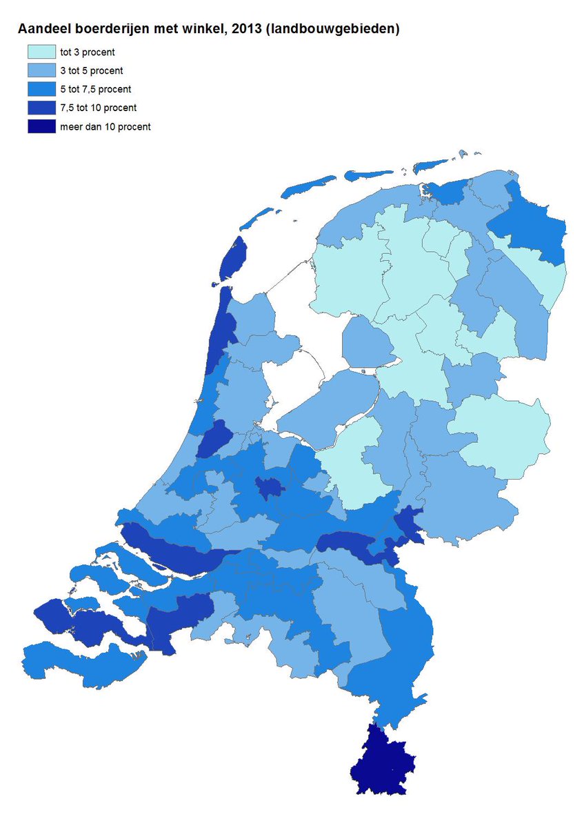 Iets kopen bij de #boer? Op bijna 5% vd boerderijen is een winkeltje. Waar zijn de meeste #boerderijwinkels? #bzv