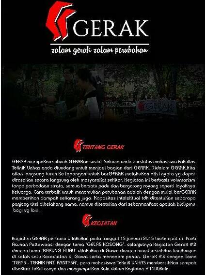 GERAK__'s tweet photo. Kegiatan kami berbasis voluntarism tanpa prbedaan strata, semua bersatu padu dan  bergotong royong layaknya keluarga. http://t.co/1Q086hNyY4