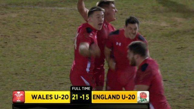 BBCSportWales's tweet photo. ► Watch Scrum V's highlights of Wales U20 beating their English counterparts 21-15 
http://t.co/AwSr17RtVw http://t.co/yHiOT6l04o