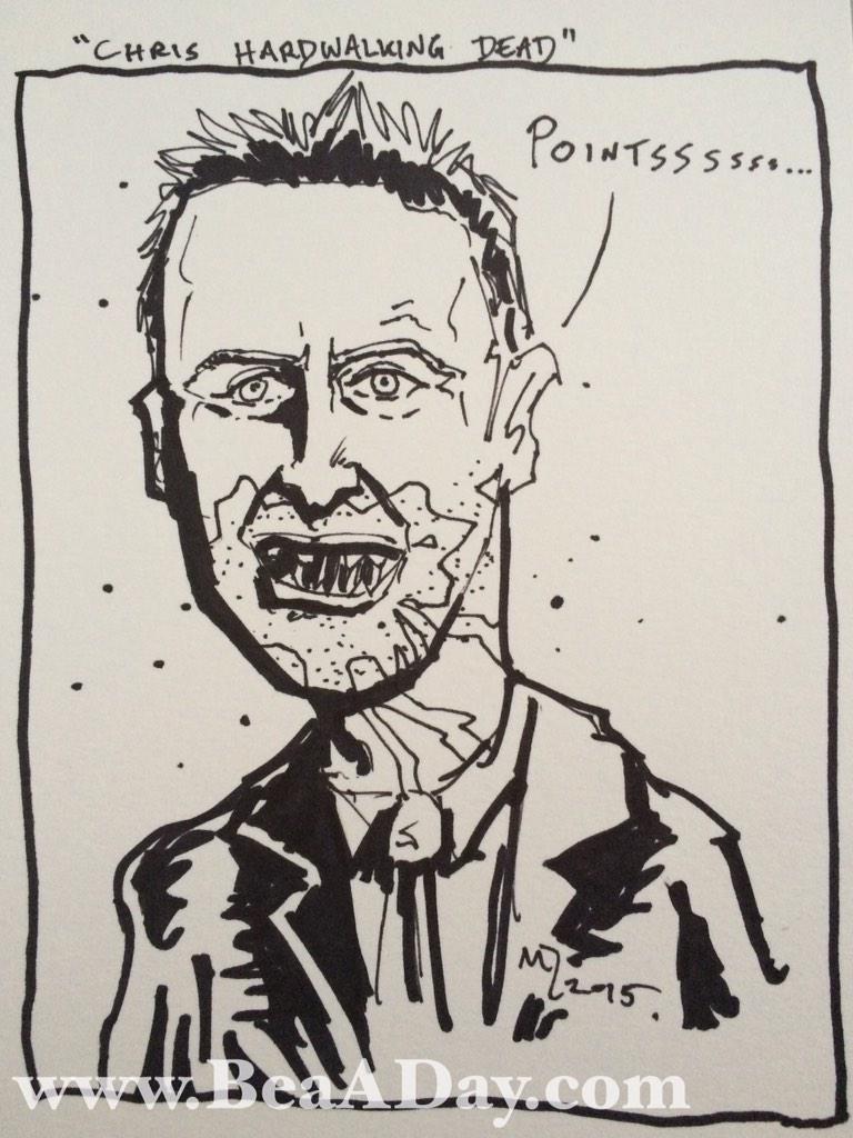 mikd33's tweet photo. @nerdist #HardwickADay 27/30 "Chris Hardwalking Dead" from my Chris Hardwick art project @AMCTalkingDead #PointsMe http://t.co/OLKy3Y7ejP