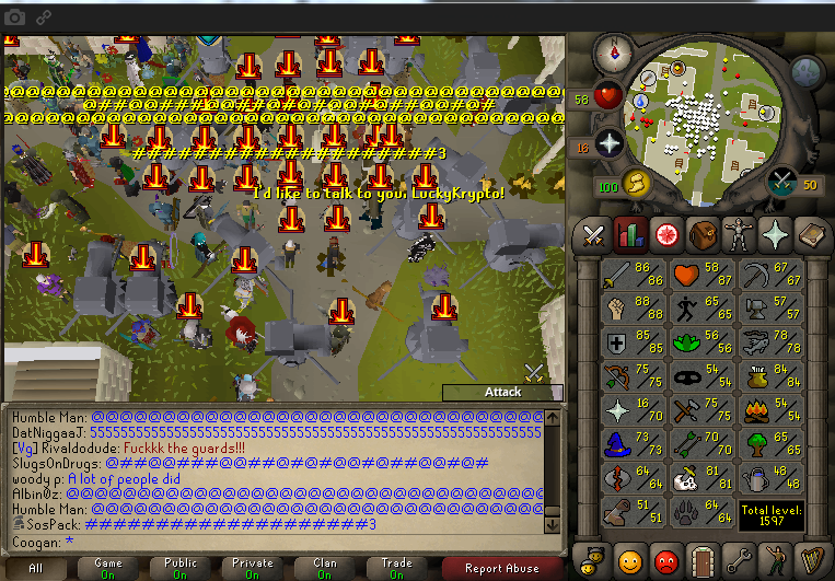 Tefanboy's tweet photo. @JagexAsh  I think you should come see the mess in world 366 fally.
Players aren't taking kindly to dc's http://t.co/Pc0BVLfNap