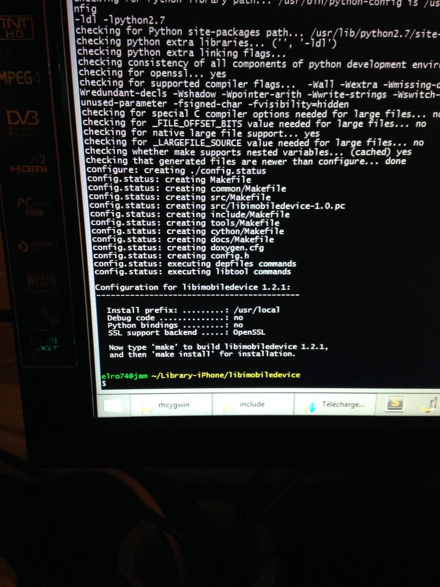 Dev__Jam's tweet image. #libimobiledevice compiled cygwin