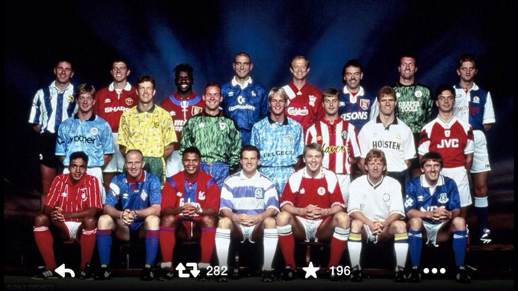GalenGilly's tweet photo. @markred8 Can you name the 20 clubs and 20 players shown from when the Premier League Sky coverage began?... http://t.co/xZ6CnMESYQ