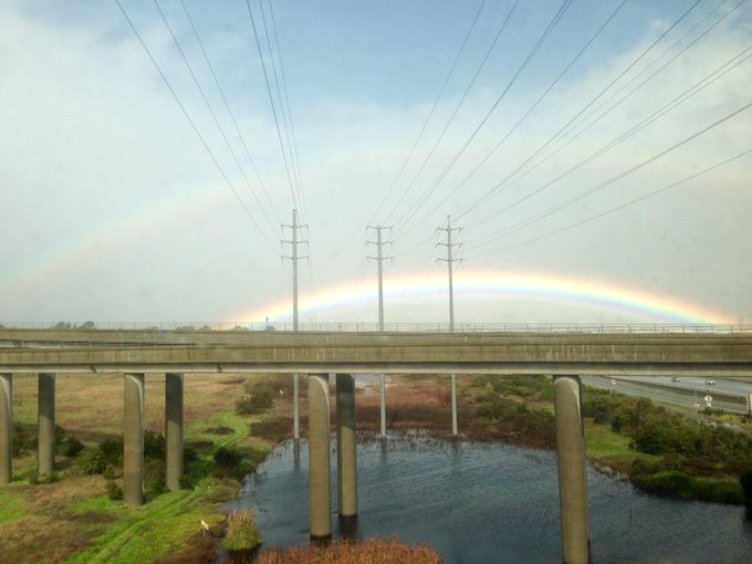Spectacular double rainbow, spotted from the train. Wow! #whatdoesitmean?! http://t.co/2OcgWKcpAV<a href="/tag/whatdoesitmean"class="tags"><span>#whatdoesitmean</span></a>