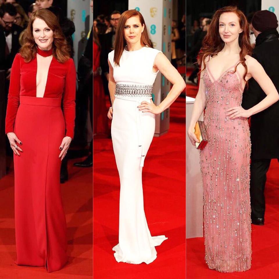 HowToBeARedhead's tweet photo. .@_juliannemoore, #AmyAdams & @olivia_grant look STUNNING at the @BAFTA Awards!
Your thoughts?! #RedheadTalk http://t.co/NCLkRjL2Rf