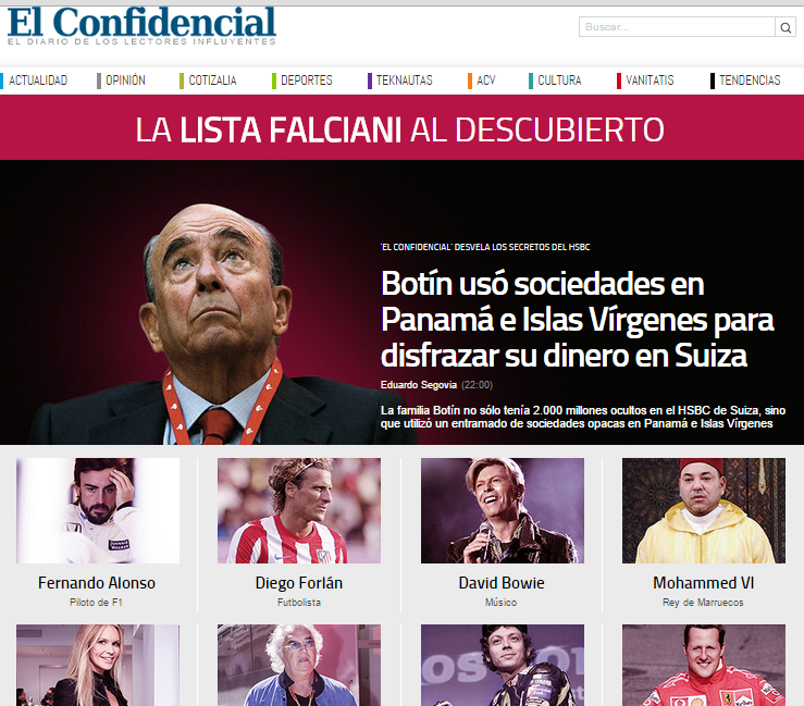 danielegrasso's tweet photo. La Lista Falciani. Lo de hoy es un aperitivo. Más en @elconfidencial  y @laSextaTV http://t.co/3MnfwawmVD #swissleaks http://t.co/rWHyFAKL6Q