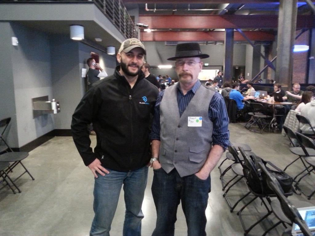 Porter_US's tweet image. #Heisenberg the hacker! Man of many talents. #hacksummit #DevWeek15 #BreakingBad