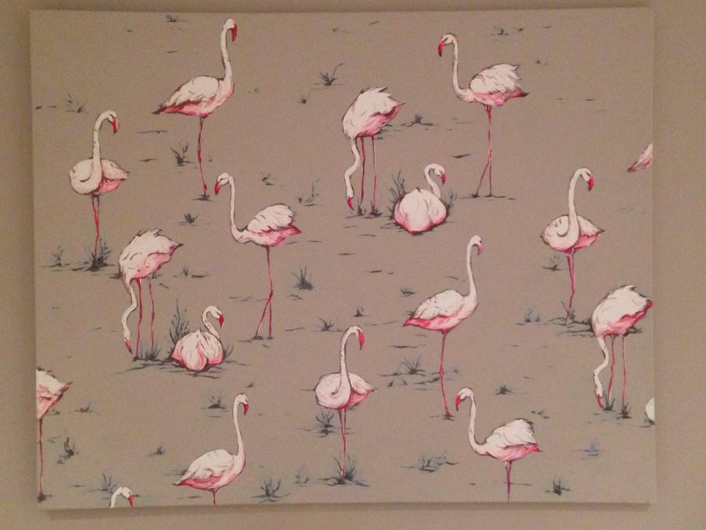 LoueysArt's tweet photo. Large Flamingo Canvas http://t.co/d26NQGyTaq