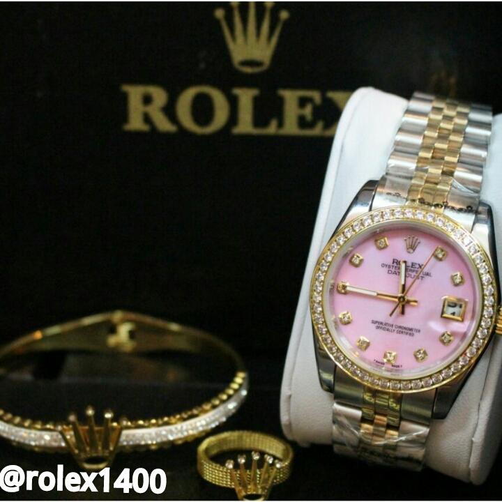 rolex1400's tweet photo. رولكس 
 "الطقم النسائي "
ساعه وسواره وخاتم 
السعر  500  ريال
واتساب ام جياد 0531816372
انستقرامROLEX1442 http://t.co/xZdP3j43Lk
