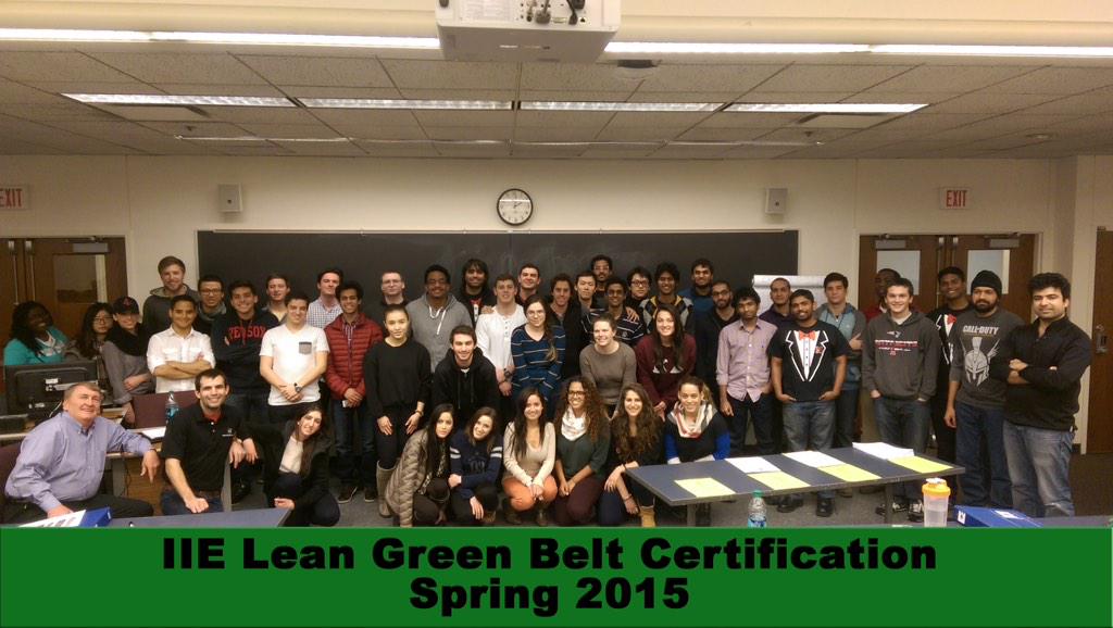 IISE_NU's tweet photo. Congrats to everyone who completed the IIE Lean Green Belt Certification! http://t.co/yiSaN5VkrZ