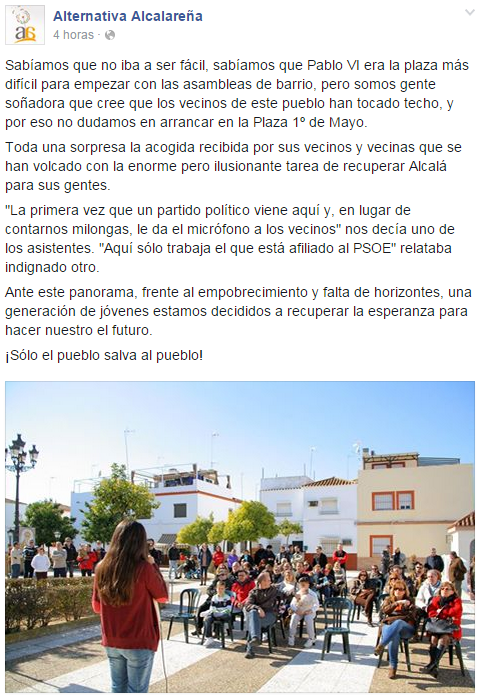 lcalalternativa's tweet photo. Hoy se dio un paso más hacia una #AlcalAlternativa

Nuestras primeras impresiones: http://t.co/xGMPEklY9q

GRACIAS! http://t.co/HLxVGV3FAv