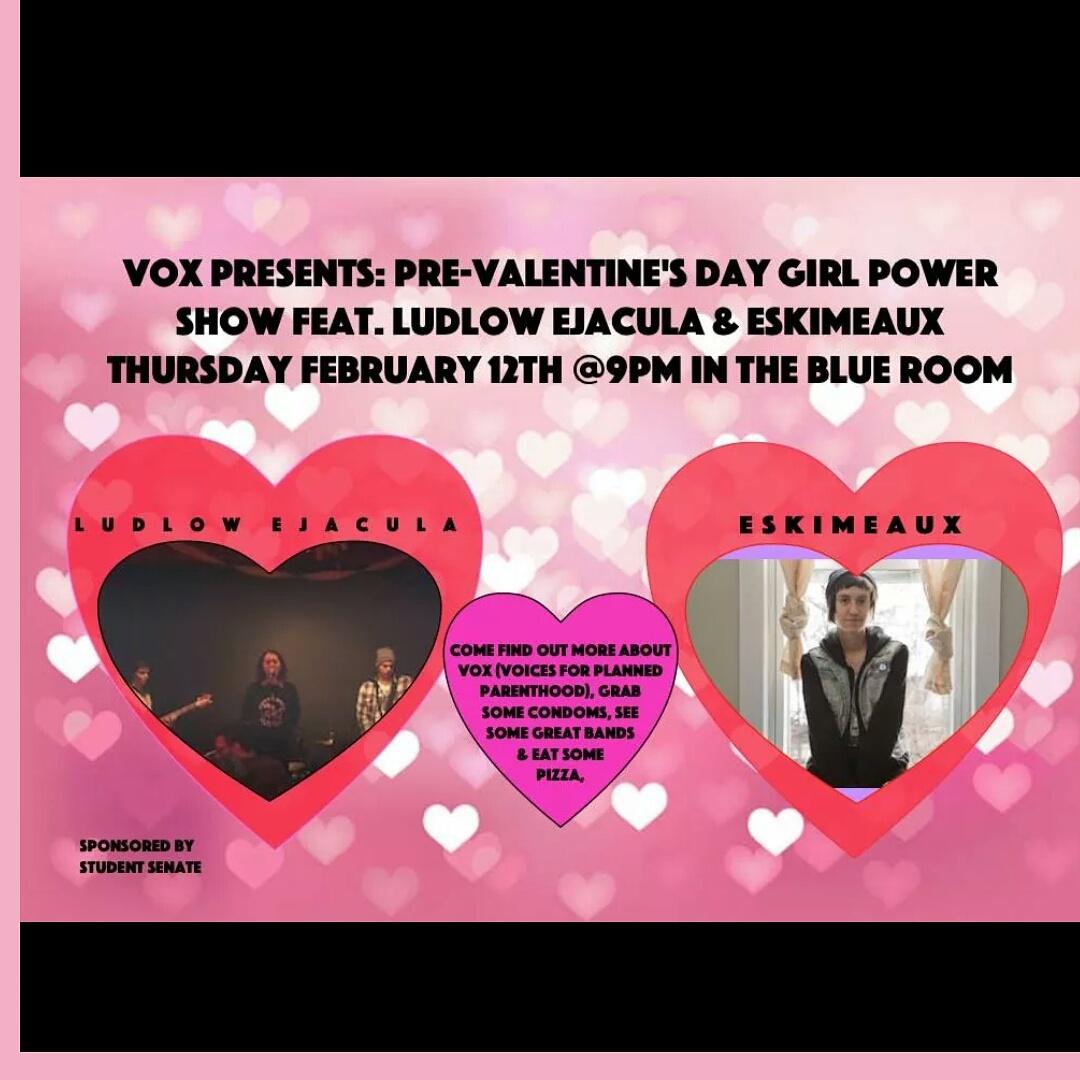Ludlow_ejacula's tweet photo. Playing with #eskimeaux this Thursday in the blue room @sarahlawrence gonna be times times. http://t.co/OfWDFvsPfW