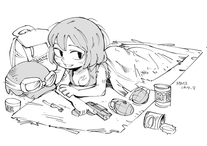 お絵かき:MM3 ハンター♀ 