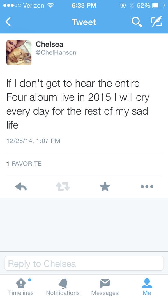 ChelHanson's tweet image. Pour one out for this tweet #ThanksOneDirection