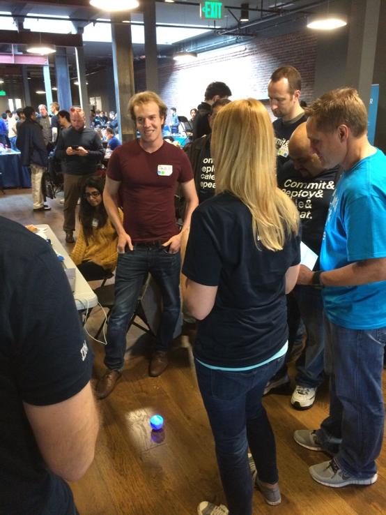 ryanjbaxter's tweet image. Judging #bluemix hackathon projects at @DeveloperWeek #DevWeek15