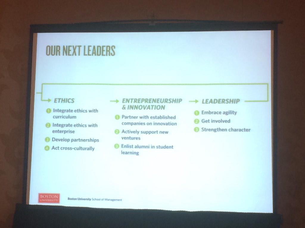 jonas_haertleUN's tweet photo. Profile of future leaders: Ethical leader - Result from 6000+ crowdsourced inputs #bizedjam. #AACSBdeans http://t.co/BQTb87BPmt