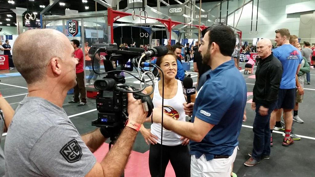 SanFranFire's tweet image. Post race interview with Annie Sakamoto at #LAProDay.