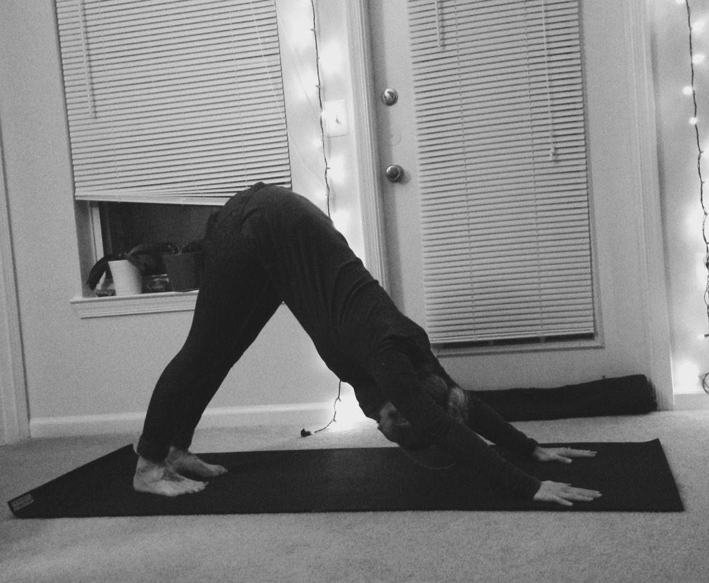 Writetoliveit's tweet photo. Day 8: Downdog post Ashtanga workshop - feeling delightfully broken yet whole @MINDtheMAT #MtMChallenge http://t.co/ETOmZPFClU