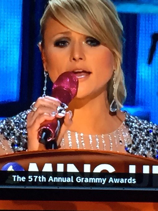 Is it just my twisted mind, or does Miranda look like she's singing into a dildo? http://t.co/8if9Fs<a href="/tag/gobolts"class="tags"><span>#gobolts</span></a>