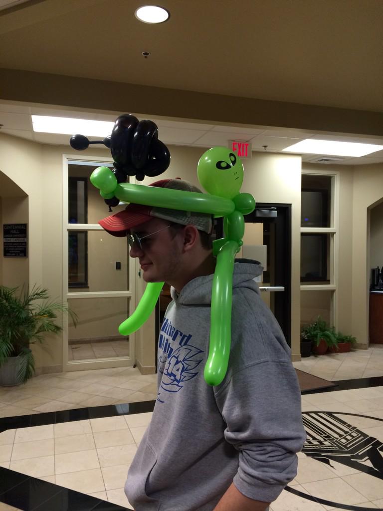lucentennial's tweet photo. Had some balloon animal fun in the lobby today thanks to one of our favorite RAs, Dan! @OMGitsAnnaP @ALI_M0HAMED http://t.co/3mmtvw3NUe