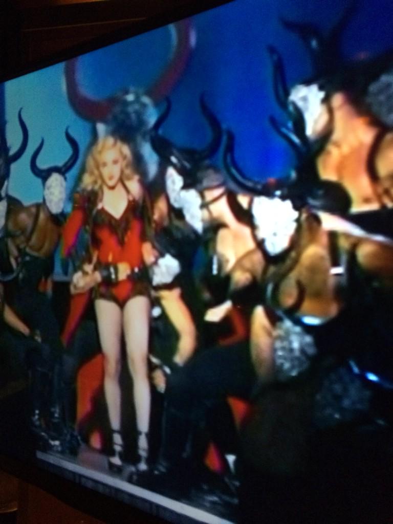 STACISMAIL's tweet photo. 😝 @Madonna looks better than she did 30 years ago... #secret 😳 (Does she age??) #CBS12Grammys #CBS12Tweetup http://t.co/mDKUJW3pIP