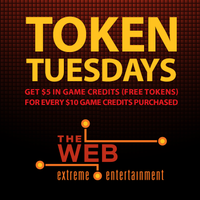 FunAtTheWeb's tweet image. Every Token Tuesday, you'll receive an extra $5 in game credits for every $10 you buy! GAME ON!