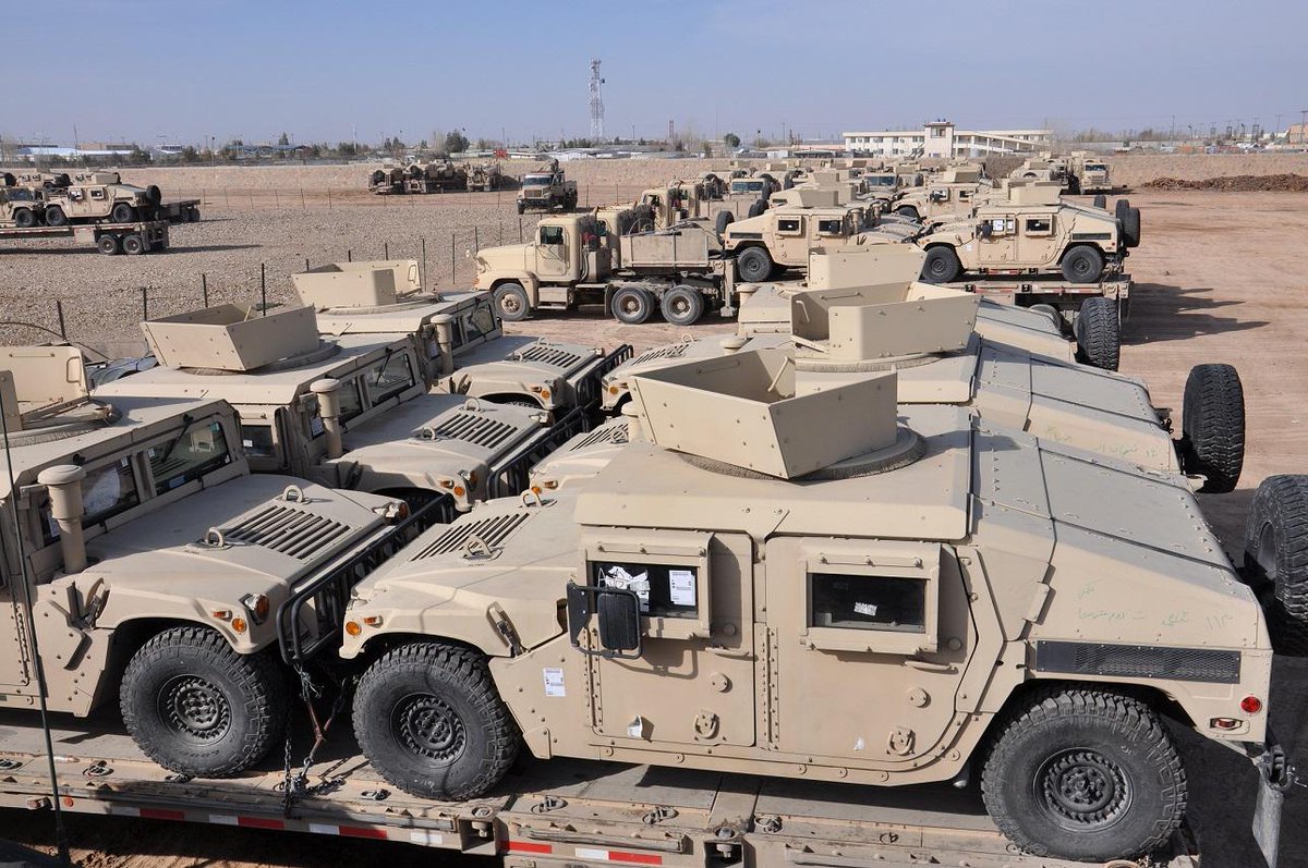 168 Humvees and military trucks given to Herat army corp as ANSF prepares for the spring fight. #USAfghanPartnership