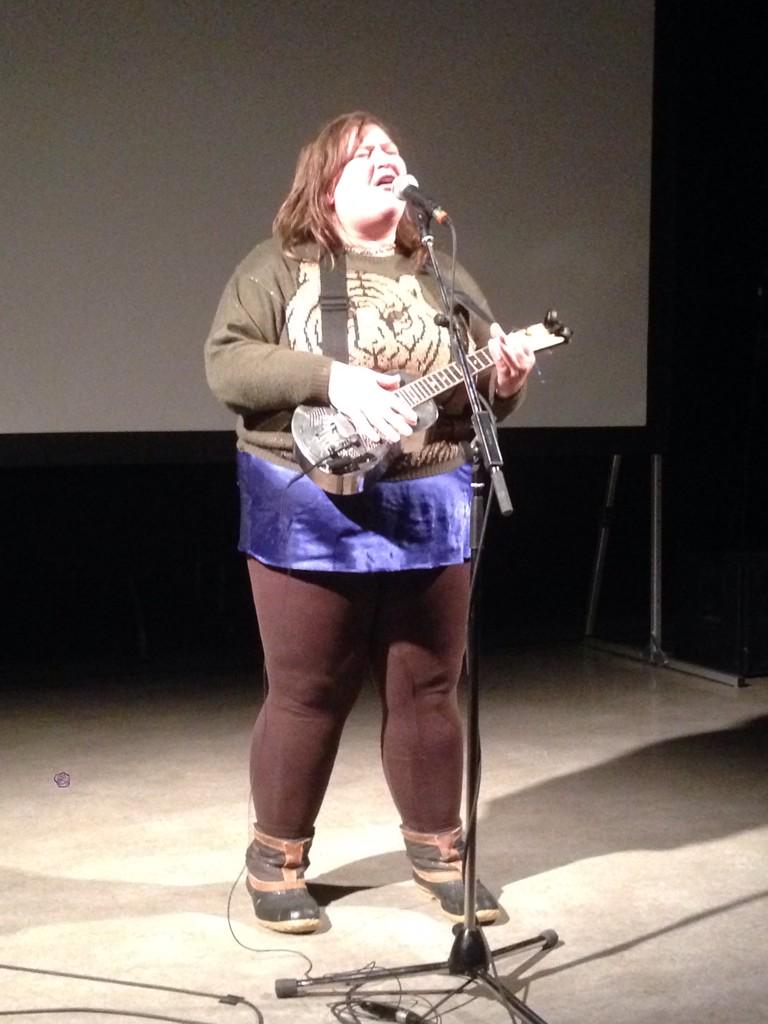 fawnfritzen's tweet photo. Here's @bigmamalele singing Montreal Boys at the #ALFF2015 Comedy Pitch @YukonFilm http://t.co/OEUhO7HY3p