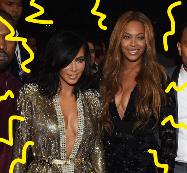 Beyoncé And Kim Kardashian Stood Next To Each Other For A Brief Moment At The Grammy Awards bzfd.it/1DbdL2E
