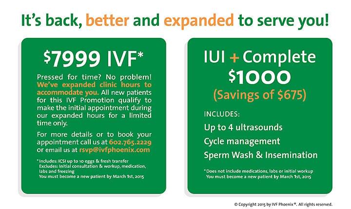 ivfphoenix's tweet photo. @SurrogacyPride we have some major new son a time limited promotion #ivfpromo #IUI http://t.co/T32LjsJYVi