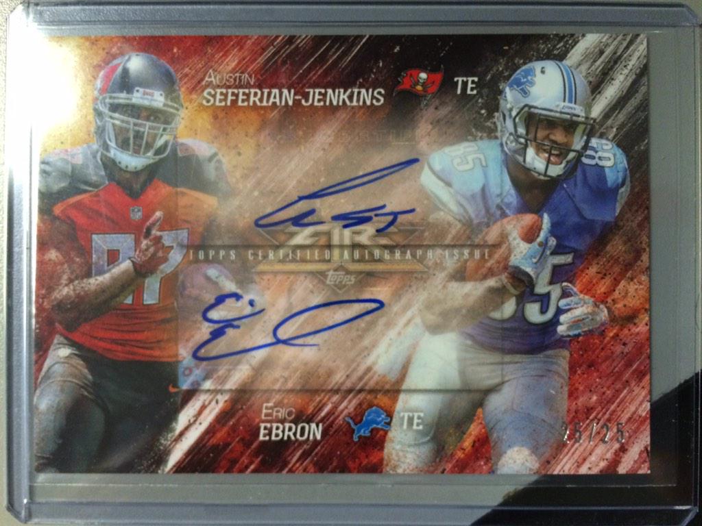 supremebreaks's tweet image. Topps Fire Dual Auto ASF/Ebron 25/25 congrats Fletchneff!! @toppscards @ShowUsYourHits #dualauto #fire