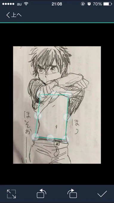 だいぶ前にスキャンアプリで起こったこの おなか 