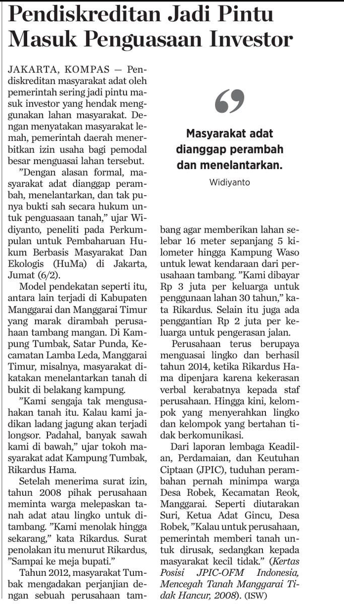 petisi35's tweet photo. Artikel Pendiskreditan,PintuMasuk PenguasaanInvestor,kompas 6/2/15| #Fakta cr #Pemerintah t'bitkan izin #Tambang #NTT http://t.co/WveiBxZ605