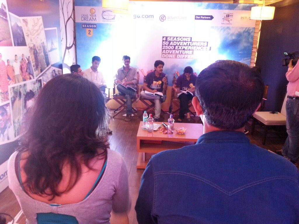 coxandkingsIN's tweet photo. @RavenousLegs & Abhinav is up next for the #GydInterview.
Wish them luck tweeple!
#GrabYourDream
#GYDBringItOn http://t.co/JlFr4iSuuJ