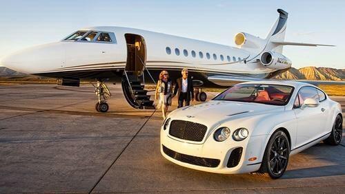 When your private jet &amp; bentley matches