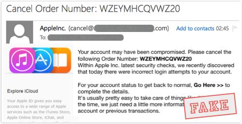 reportfrauduk's tweet photo. Watch out for this iCloud phishing scam http://t.co/qtRuvcCLdL http://t.co/vjBWKQ40dA