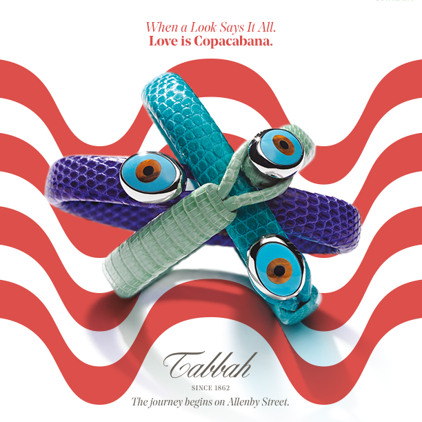 MaisonTabbah's tweet photo. The Eye Copacabana bracelets are all you need this Valentine's Day!
Visit us on Allenby Street, Beirut. #jewellery http://t.co/UMTyipMEXr