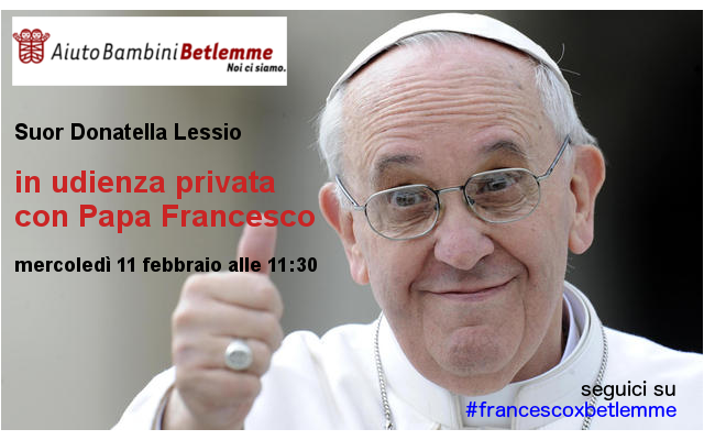 CBH_IT's tweet photo. 11.02 Suor Donatella in visita a @Pontifex_it: scrivi qui il tuo messaggio per il Santo Padre  http://t.co/Y4V1Q9SFwz http://t.co/y8dl23wNDp