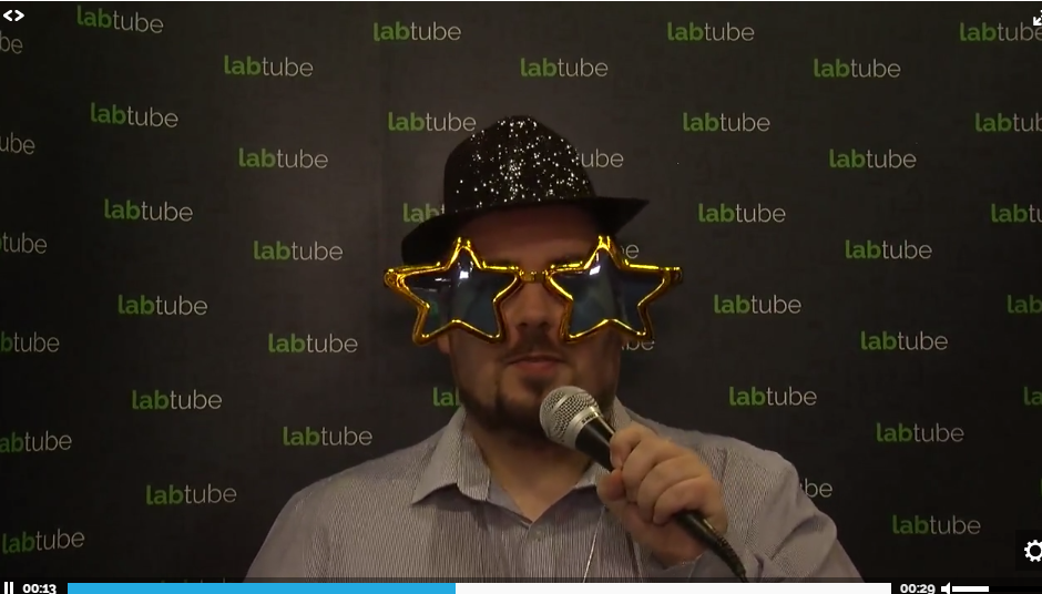 LabTube's tweet image. First LabTube@ videos from #SLAS2015 bit.ly/16EWXnT @gregveness1 Record yours at booth 1412!