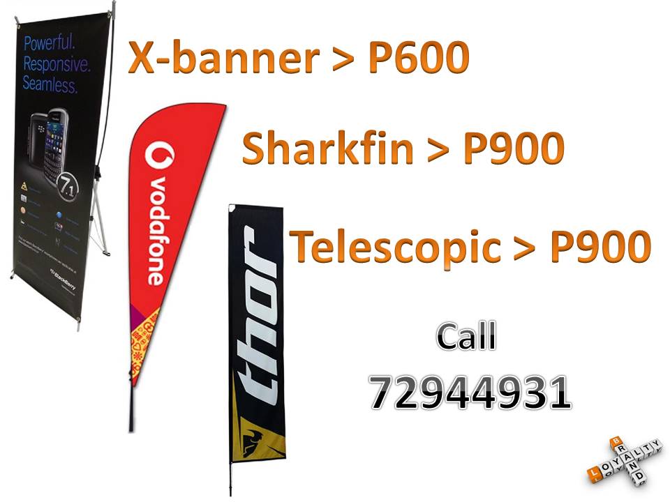 ClinkerBus's tweet photo. A once off offer! This Feb &amp; March only. X-Banners, Sharkfin &amp; Telescopic Banners #Botswana #Gaborone http://t.co/deeFnDA6Pt