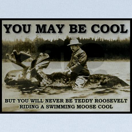 teddy roosevelt riding a moose cool