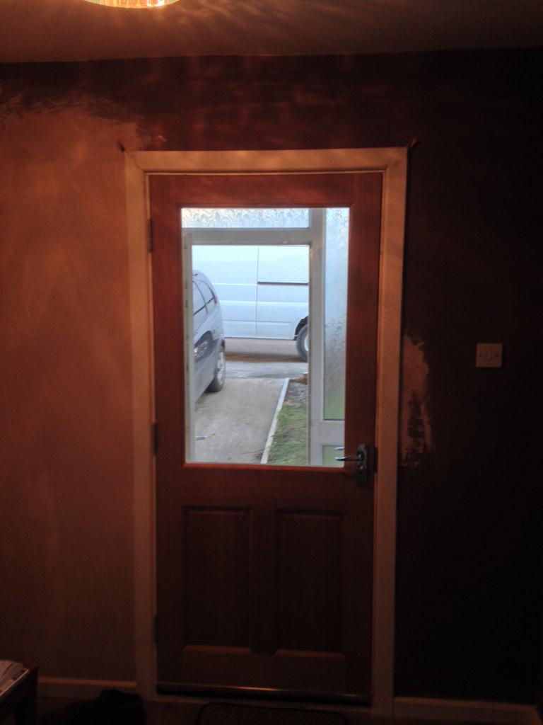 Made this door opening into a single with new door, furniture, etc