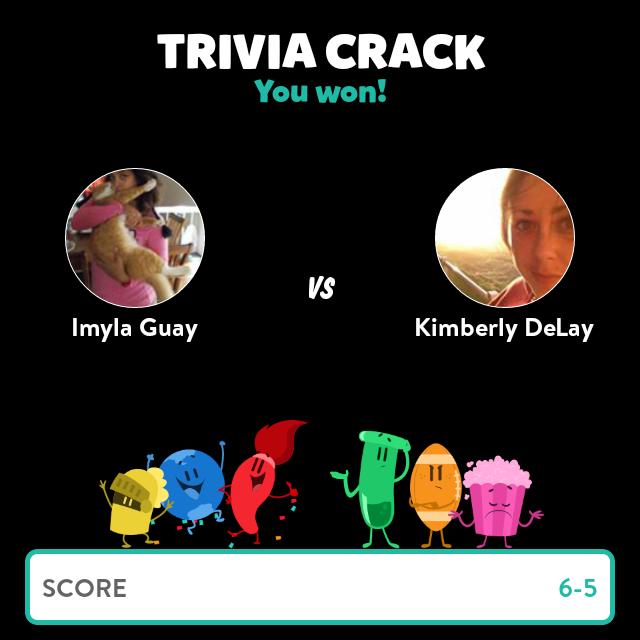 demonic_misfit's tweet photo. I just won a game against Kimberly DeLay in Trivia Crack! - http://t.co/znxqRhrrqx http://t.co/SAvb86itSz