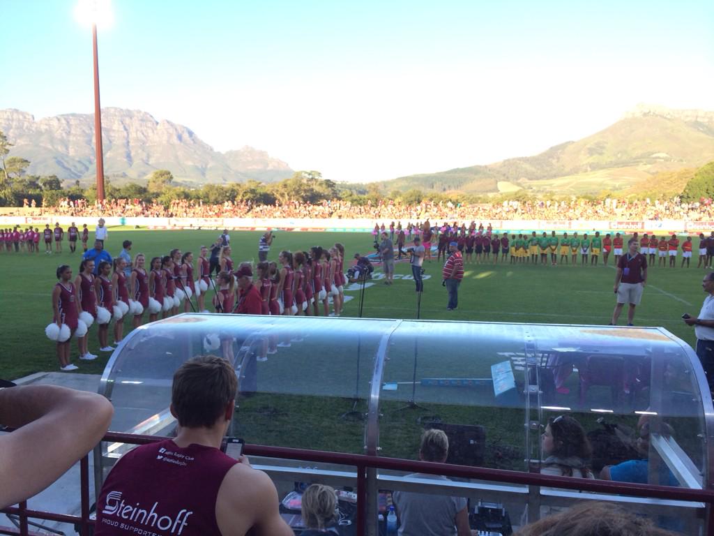 B_radTheNinja's tweet photo. Maties! Let's finish it off boytjies! #VarsityChamps #maties #varsitycup #imwinning #blacklabel http://t.co/y49Pq1btYW